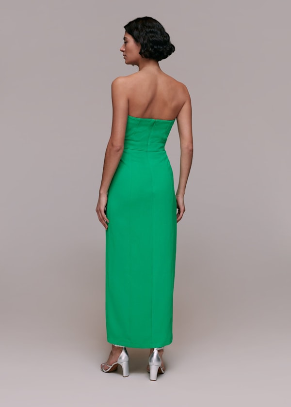 Green Gemma Strapless Maxi Dress